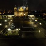 Plaza de la Constitución iluminada gracias al proyecto "Ciudad Luz"