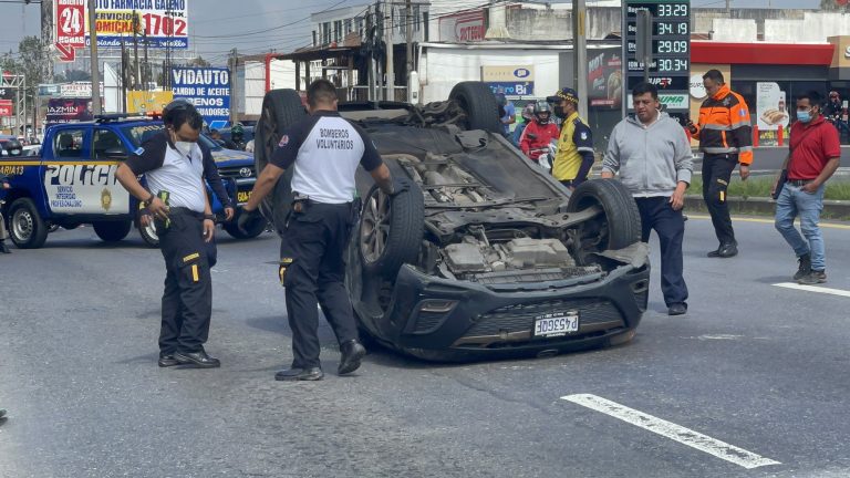 Accidente en el kilómetro 13 de la ruta a El Salvador. / Foto: CVB