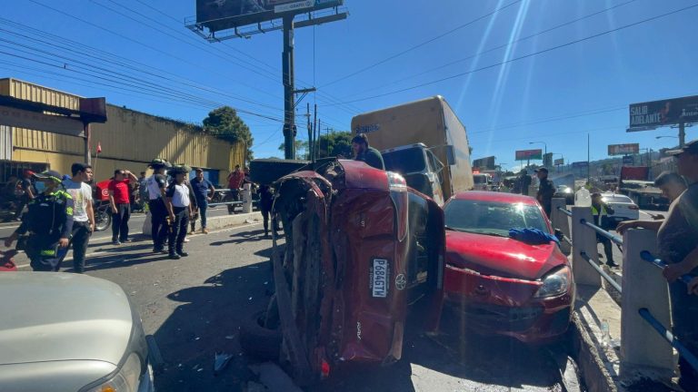 accidente múltiple en Km. 19 de ruta Interamericana