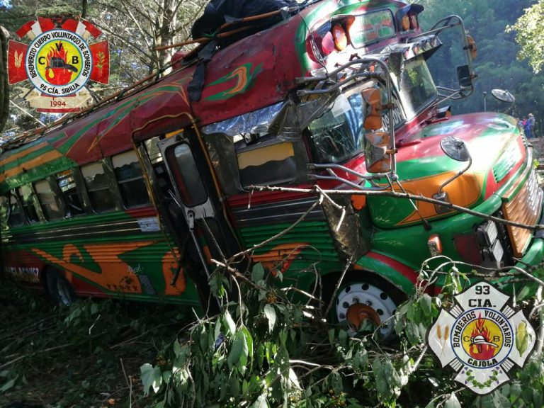 accidente de bus en Quetzaltenango