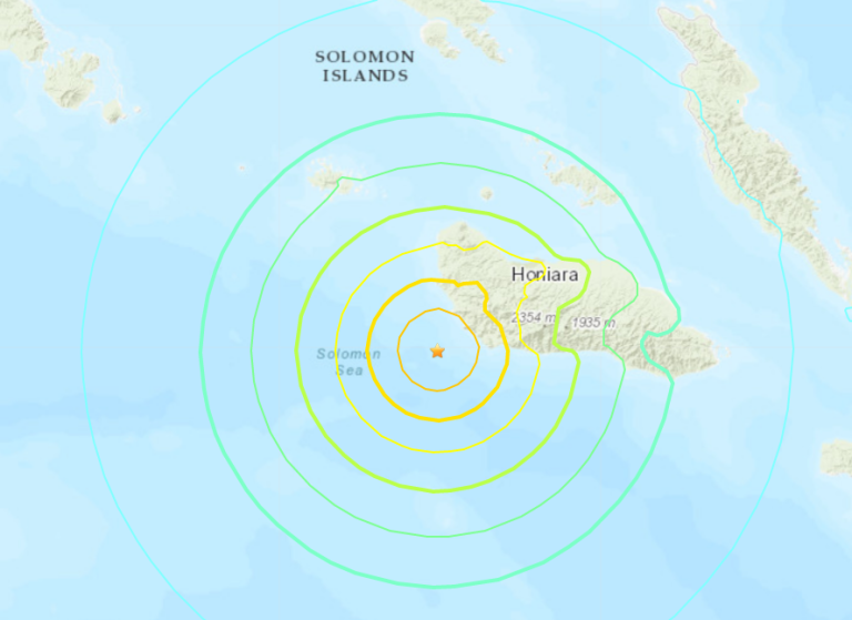 Sismo en Islas Salomón, noviembre 2022