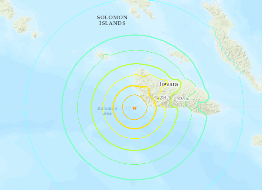 Sismo en Islas Salomón, noviembre 2022