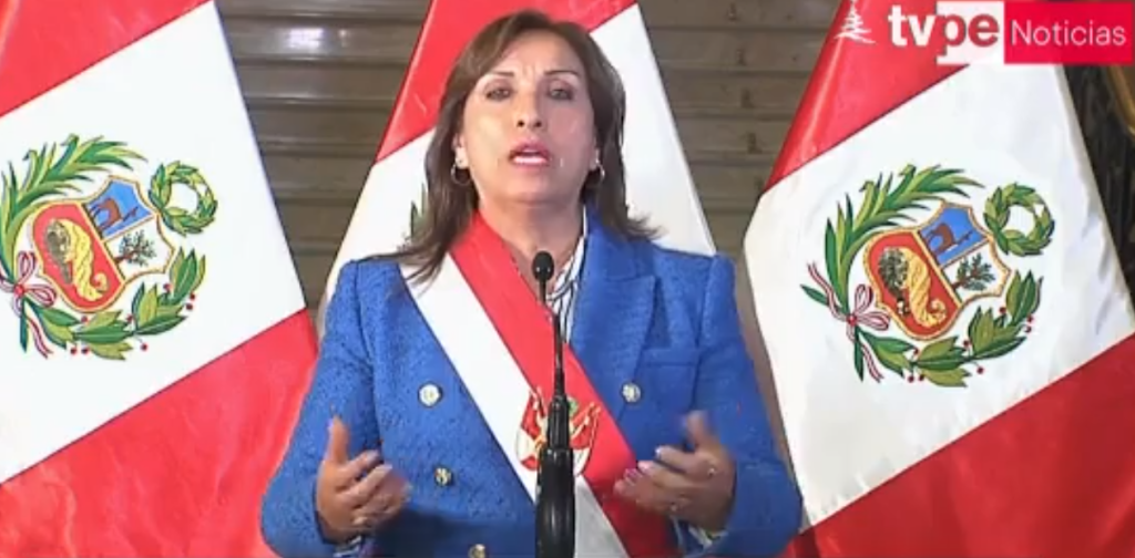 Dina Boluarte, presidenta de Perú