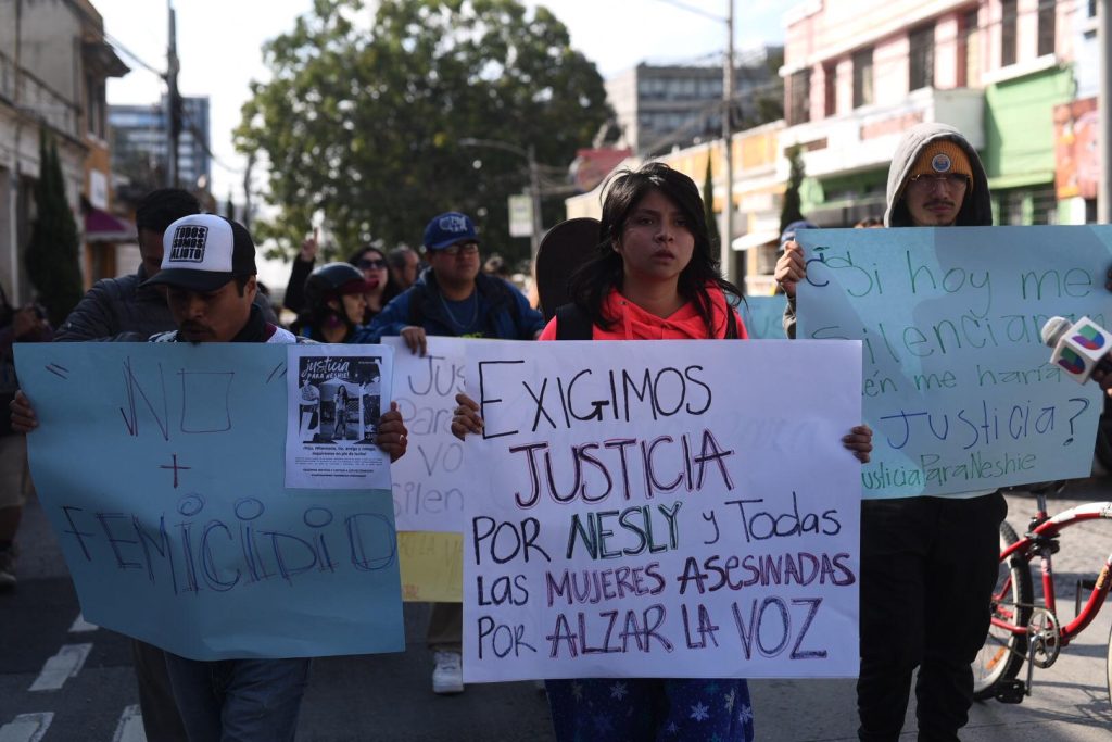 manifestación por muerte de Nesly Consuegra