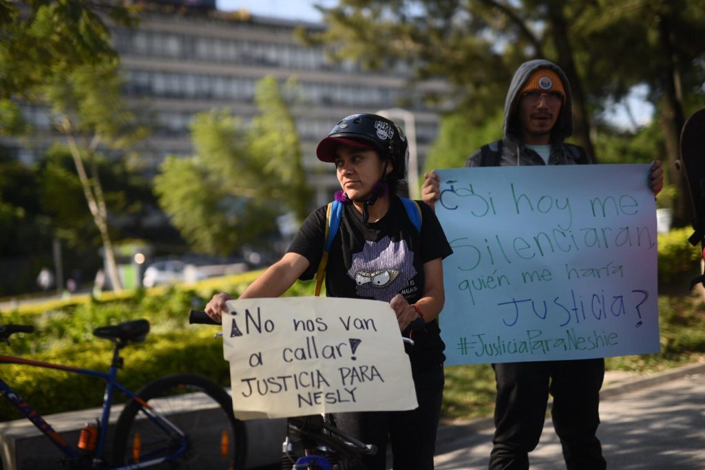 manifestación por muerte de Nesly Consuegra