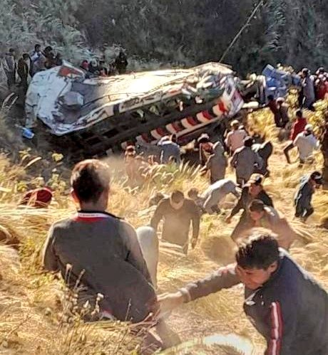 Accidente en en San Mateo Ixtatán, Huehuetenango. / Foto: Cortesía