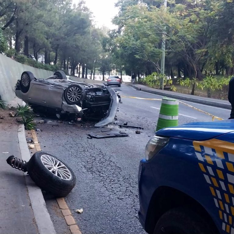 Accidente atrás del Campo Marte. / Foto: PMT