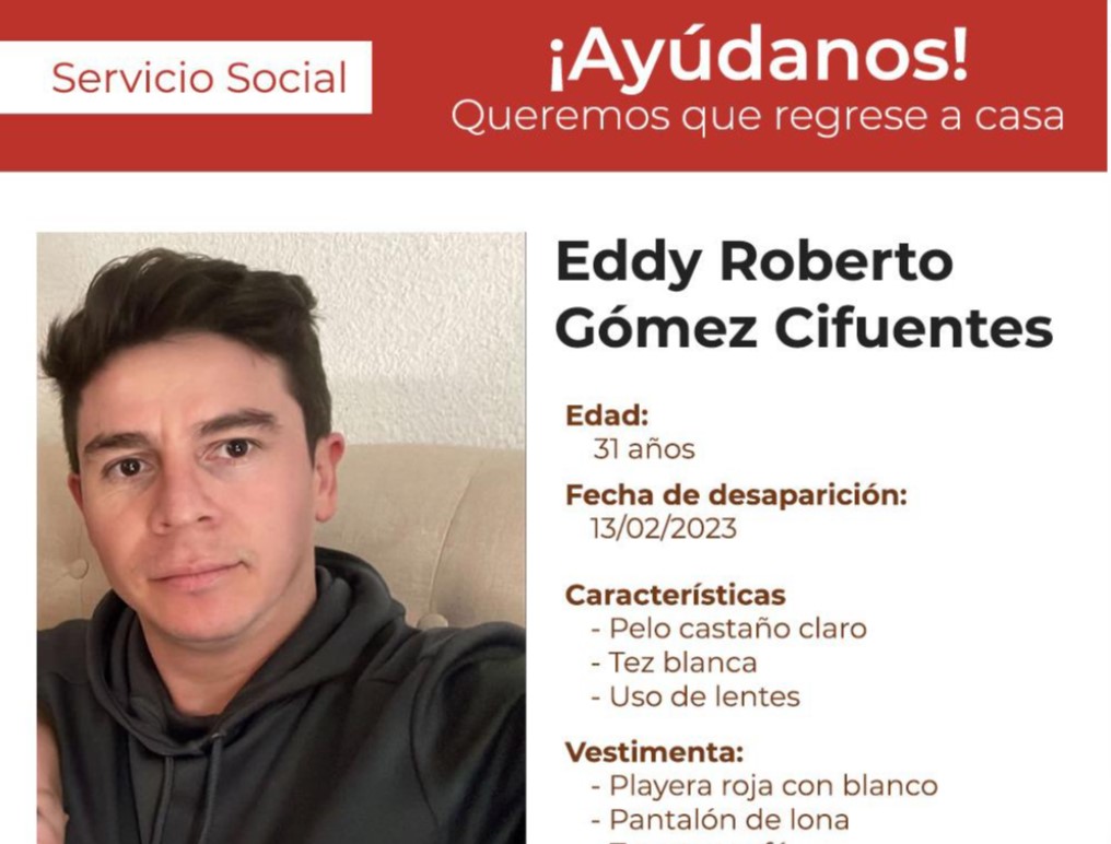 Eddy Gómez es localizado sin vida