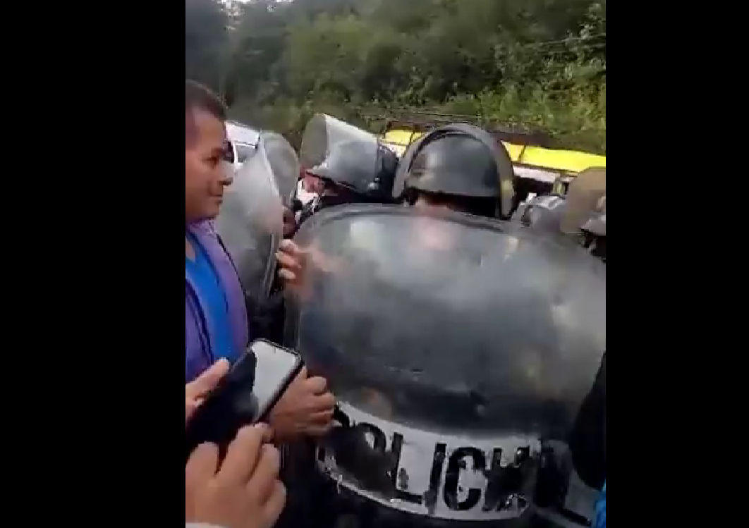 enfrentamiento durante protestas de veteranos militares