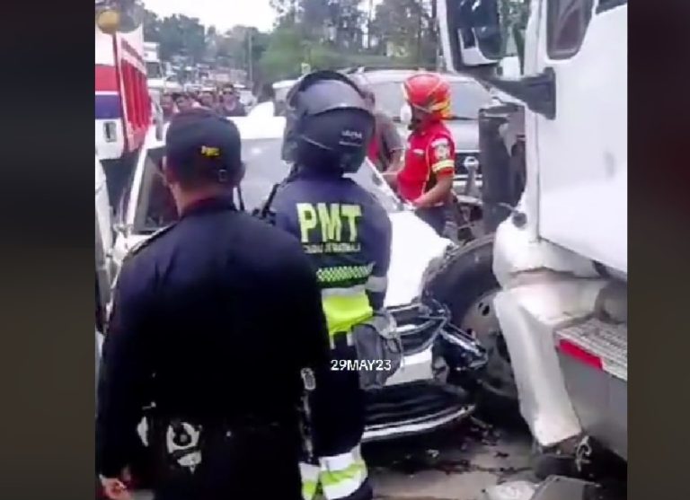 múltiple colisión en zona 18