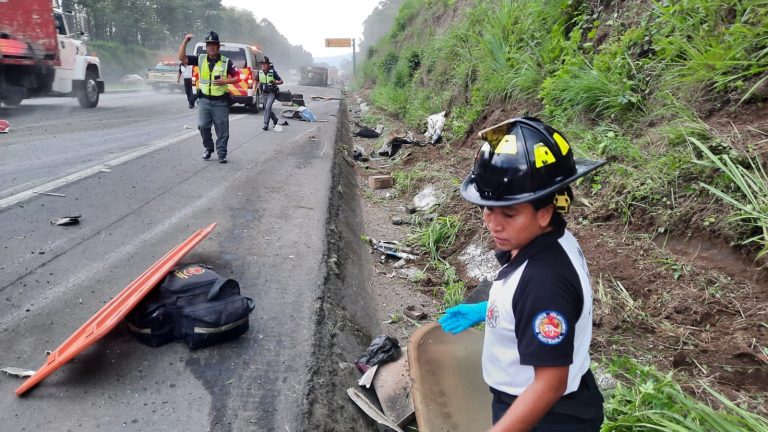 choque tráiler autopista Palín, Escuintla