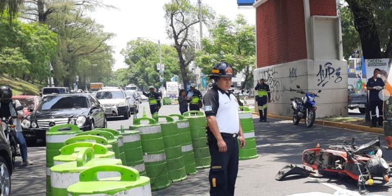 mujer motorista muere en accidente en zona 13