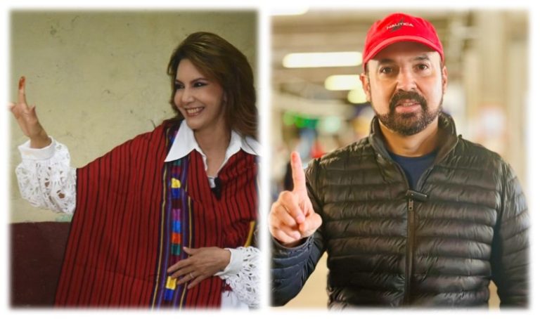 Zury Ríos y Amílcar Rivera emiten votos