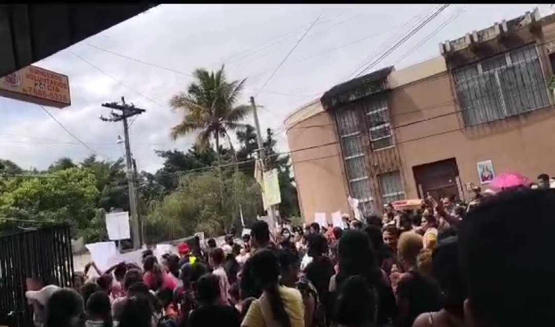 manifestación por elecciones en Santa Rosa