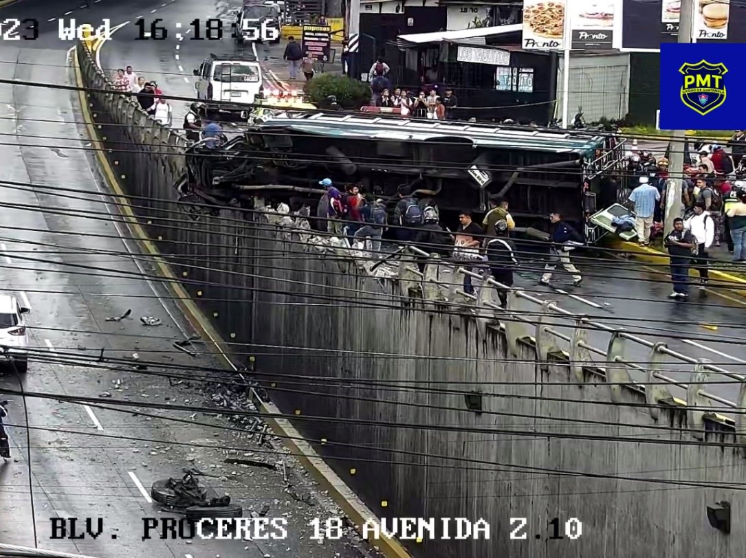 accidente de bus en zona 10