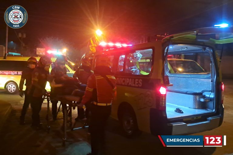 motorista herido por ataque armado en zona 12