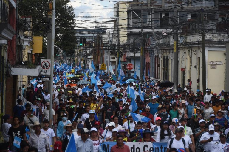 manifestación en la capital