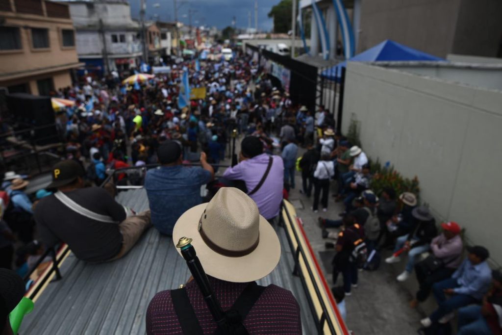 manifestación frente al Ministerio Público