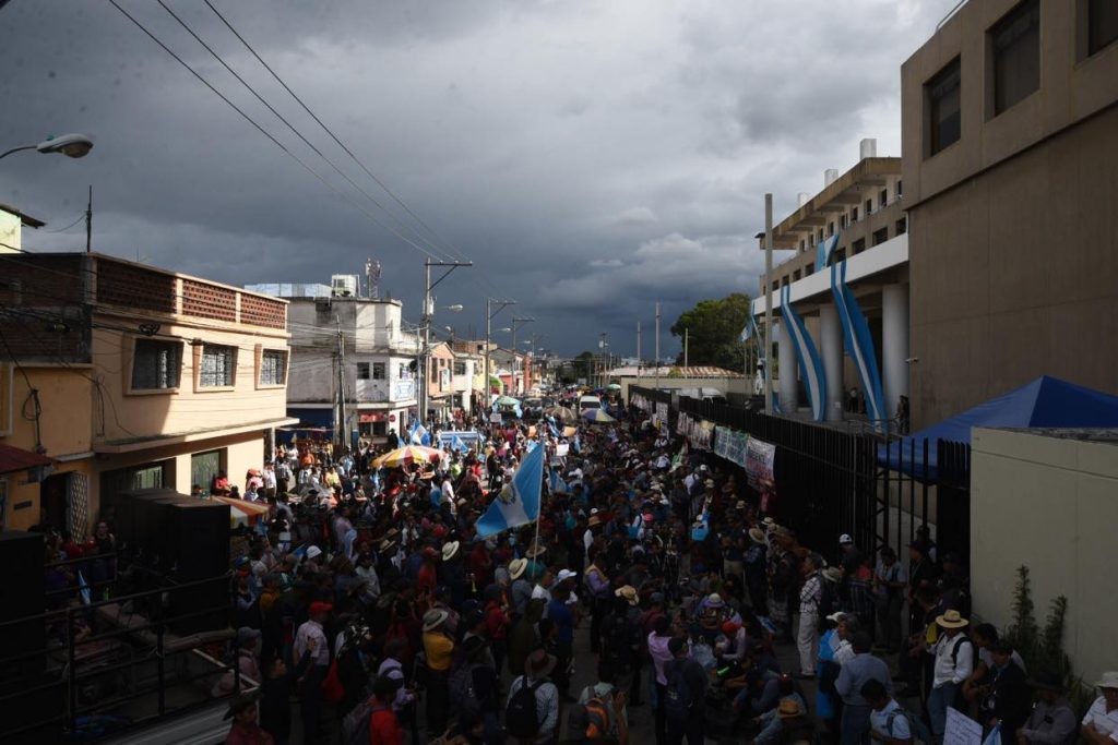 manifestación frente al Ministerio Público