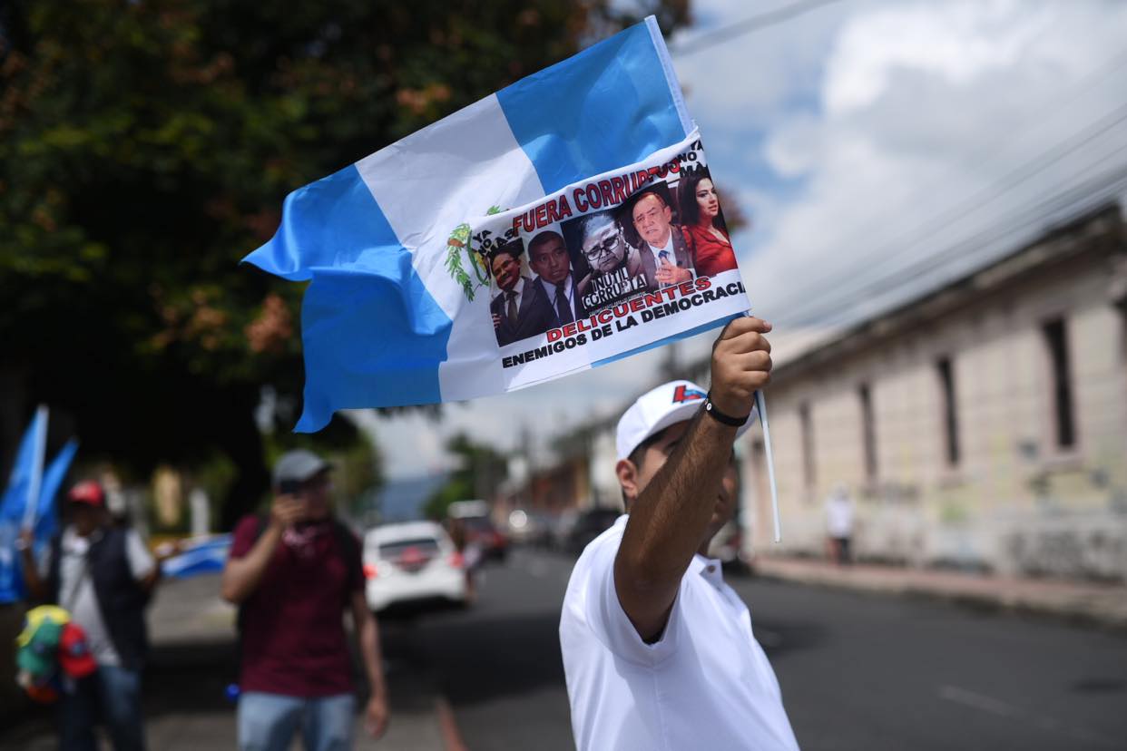 marcha de estudiantes de la Usac en la capital