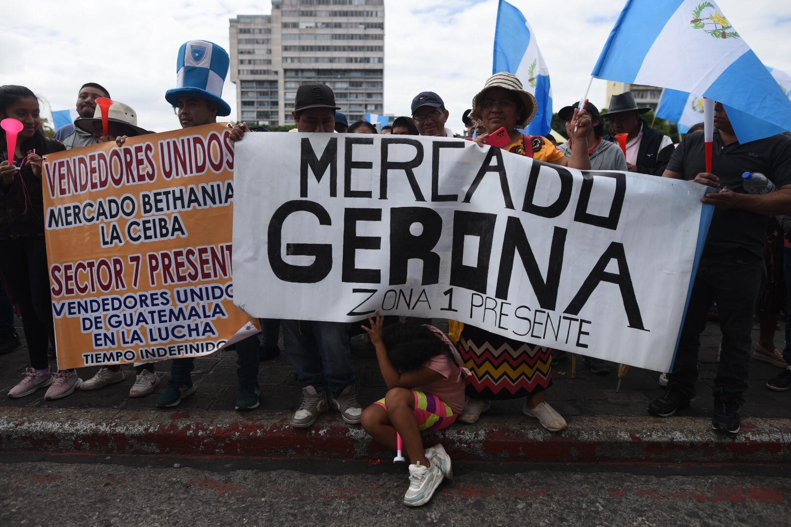 marcha de vendedores de mercados en la capital