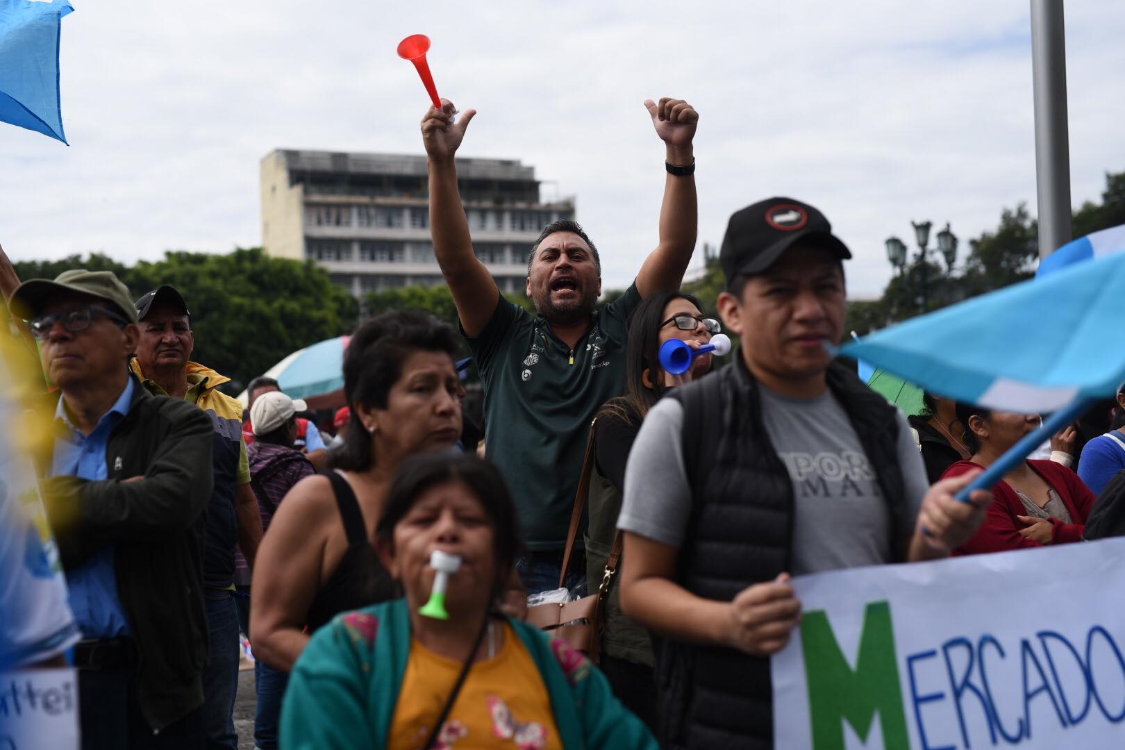 marcha de vendedores de mercados en la capital