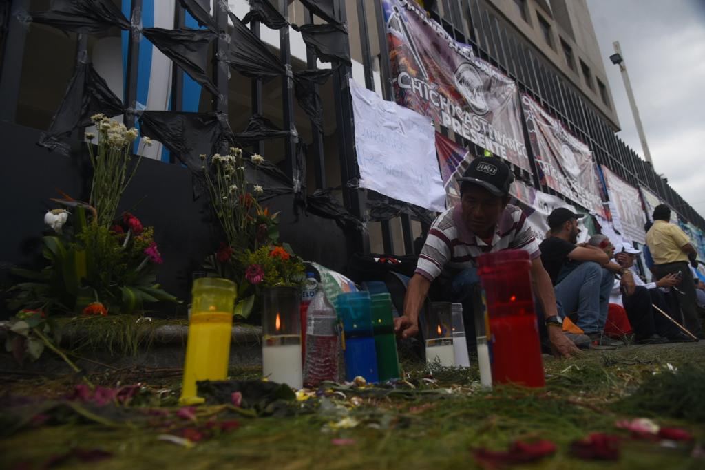 manifestación frente al Ministerio Público