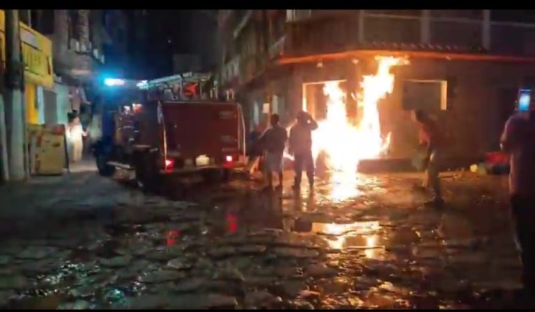 incendio en local de comida en San Juan La Laguna, Sololá