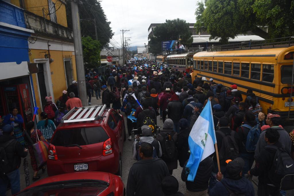 manifestación de autoridades indígenas en la capital