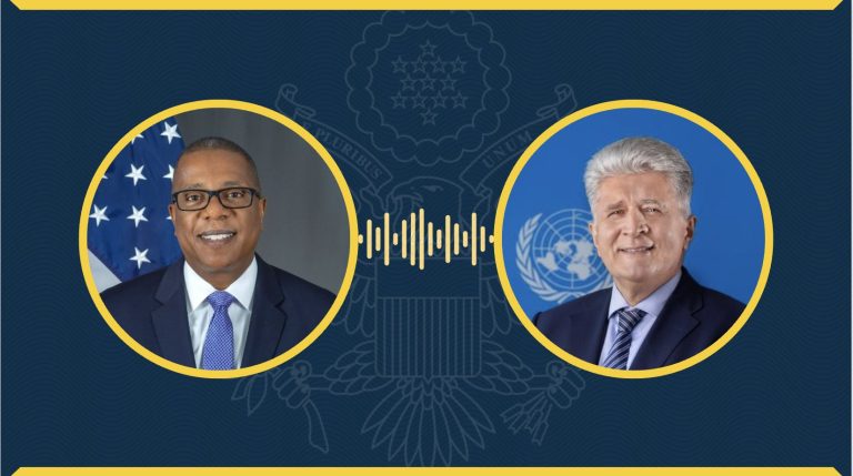 subsecretario de Estados Unidos, Brian Nichols, aborda situación de Guatemala con delegado de ONU