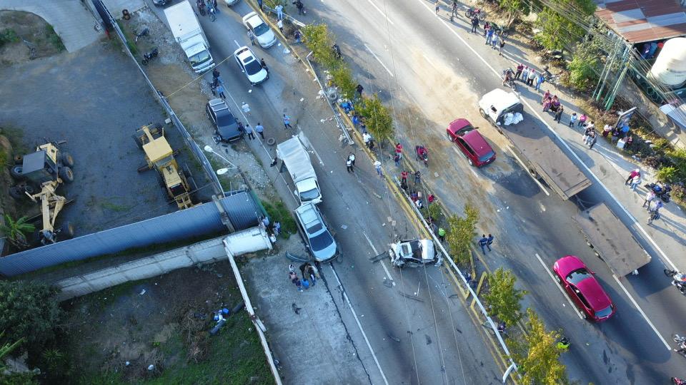 accidente en Km. 20 de ruta Interamericana