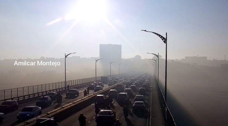 presencia de neblina en la capital