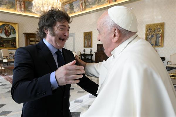 Reunión de Javier Milei con el papa Francisco, febrero 2024