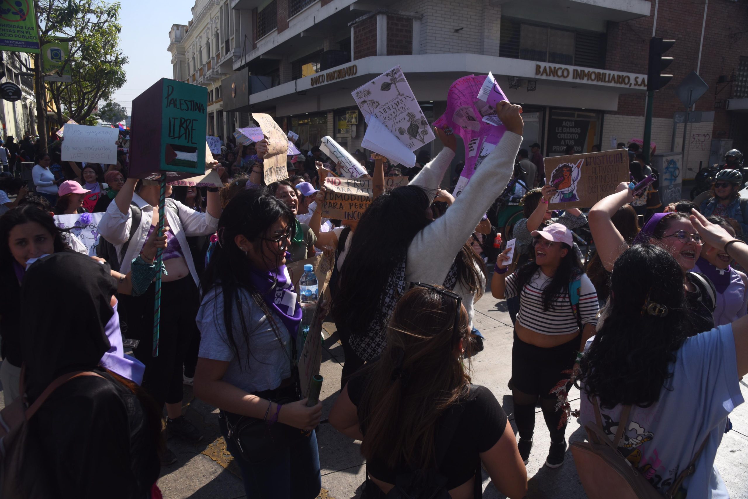 marcha por el Día de la Mujer en Guatemala, 8 de marzo de 2024