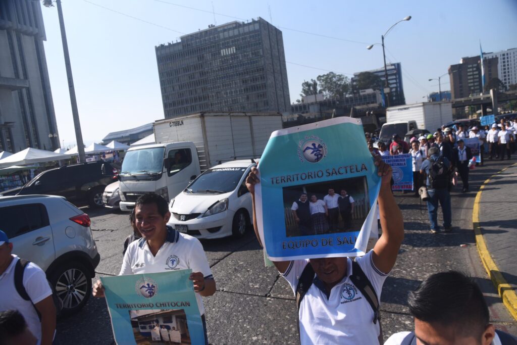 manifestación de sindicato de Enfermería