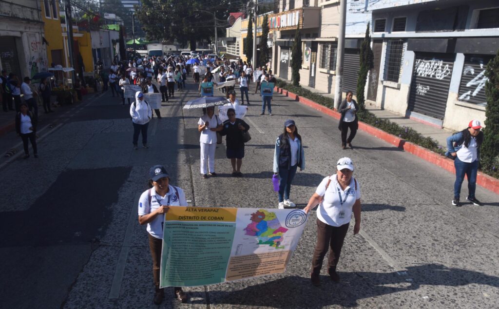 manifestación de sindicato de Enfermería