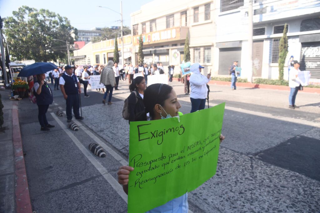 manifestación de sindicato de Enfermería