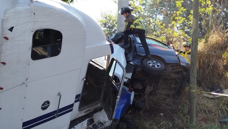 accidente en Km. 36 ruta a El Salvador